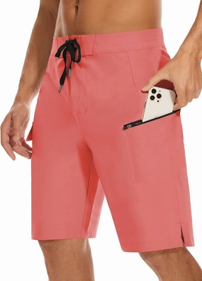 22" Men's Board Shorts Swimwear No Mesh Lining - Long Swim Trunks Surf Shorts Bathing Suit with Zipper Pocket UPF50 