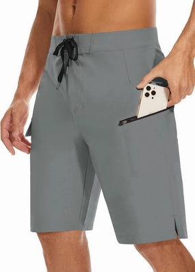 22" Men's Board Shorts Swimwear No Mesh Lining - Long Swim Trunks Surf Shorts Bathing Suit with Zipper Pocket UPF50 