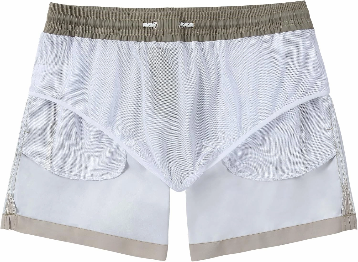 5 Inch Inseam Swimming Shorts Mens Gradient Swim Trunks with Mesh Liner Bathing Suit for Men Vacation