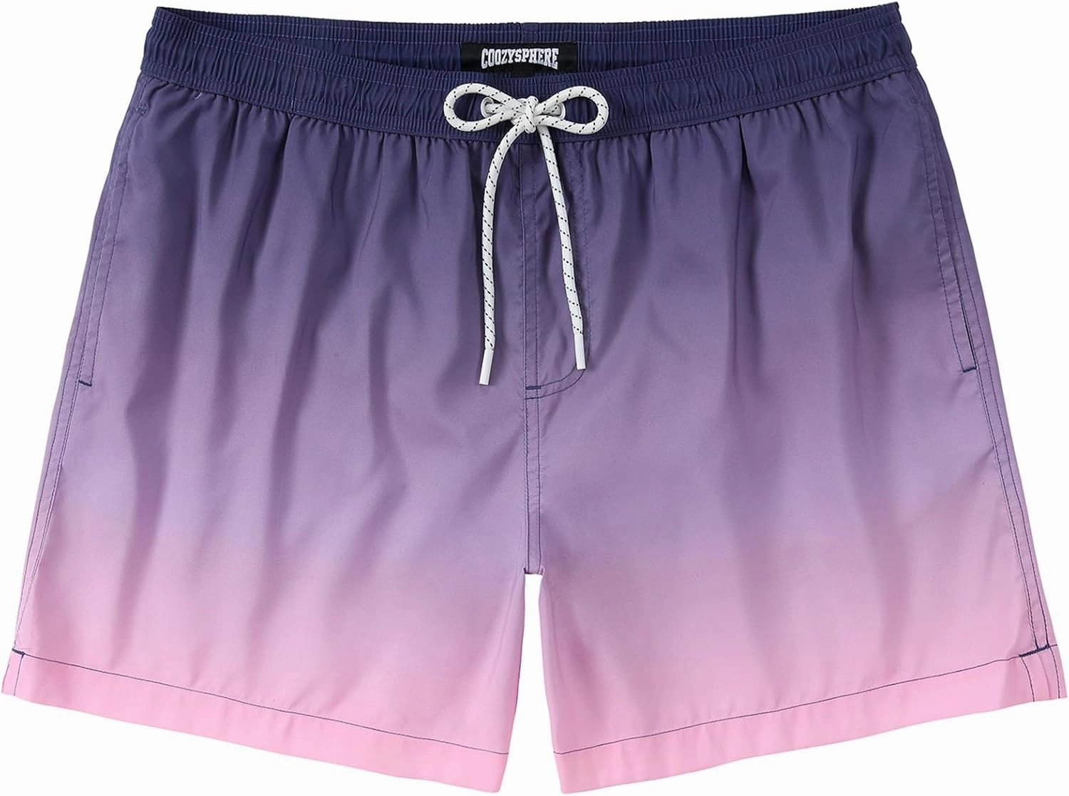 5 Inch Inseam Swimming Shorts Mens Gradient Swim Trunks with Mesh Liner Bathing Suit for Men Vacation