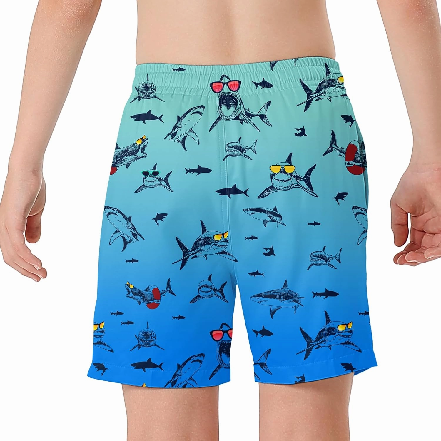 6-20T Boys Swimming Trunks 2 in 1 Bathing Suit Quick Dry Board Shorts