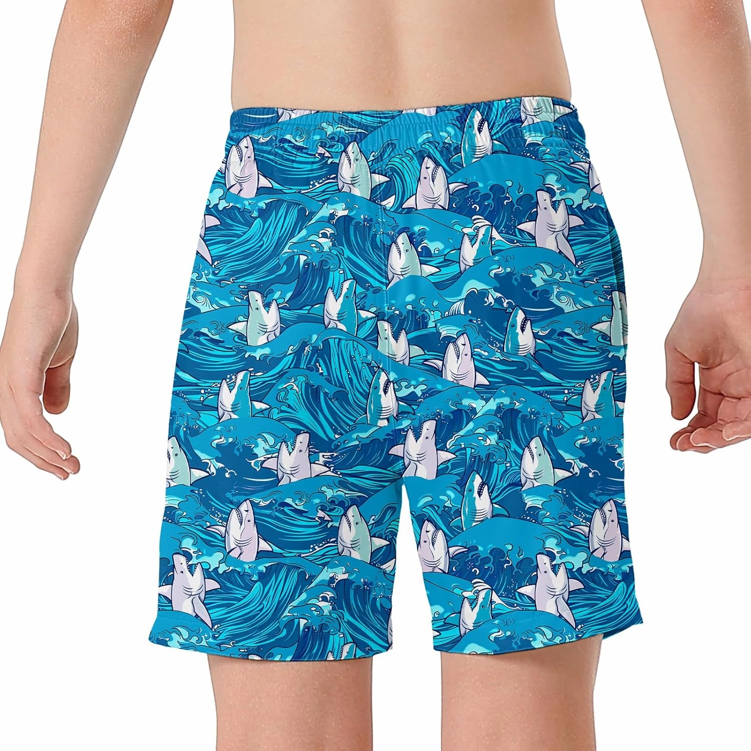 6-20T Boys Swimming Trunks 2 in 1 Bathing Suit Quick Dry Board Shorts