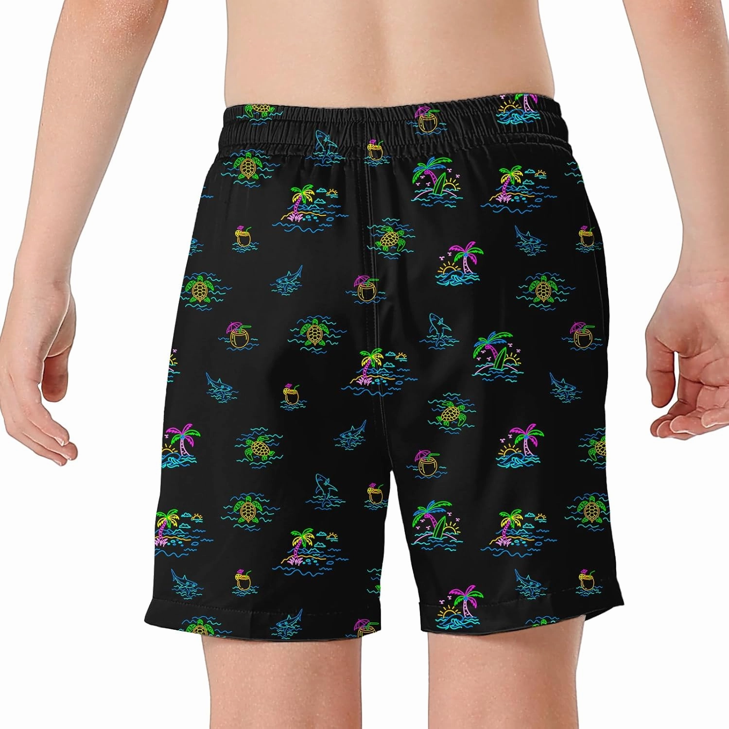 6-20T Boys Swimming Trunks 2 in 1 Bathing Suit Quick Dry Board Shorts