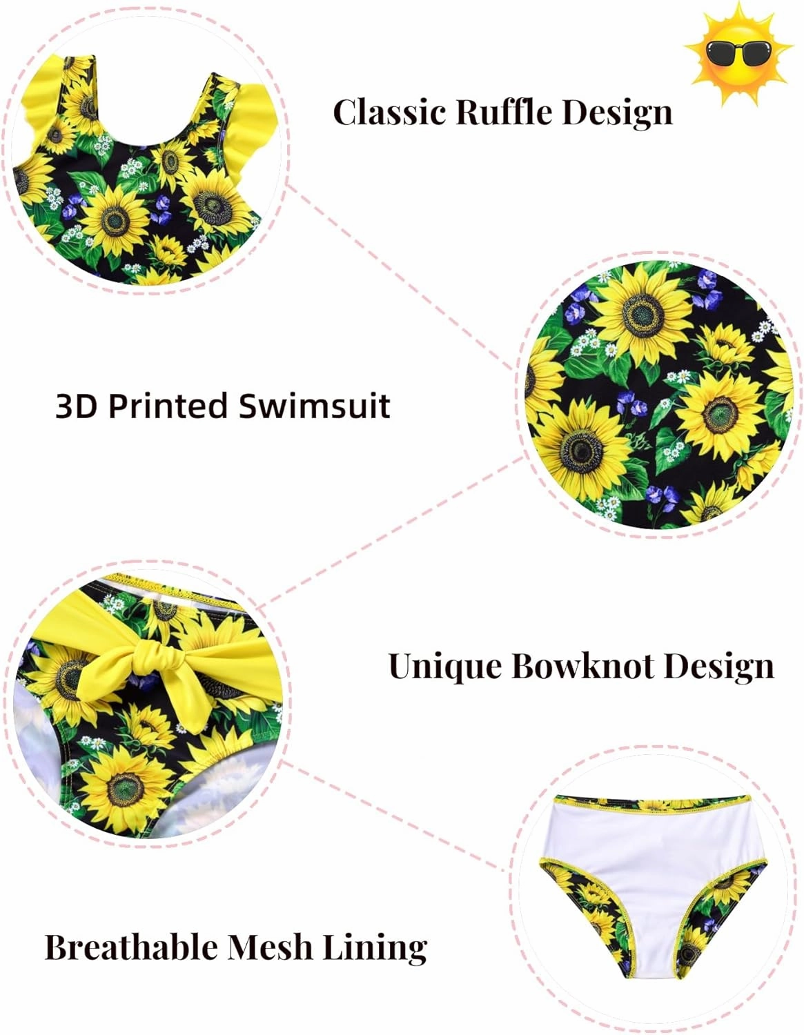 8-12T Girls 2-Piece Bathing Suit Marbling Print Summer Ruffle Swimsuit Tankini Sets Beach Sport Kids Swimsuit