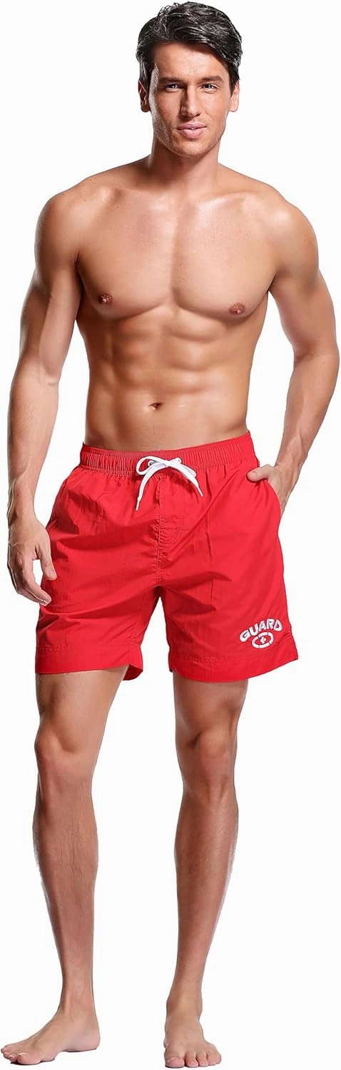Adoretex Men's Guard Quick Dry Mesh Lining Pockets Swim Trunks Water Shorts Swimsuit