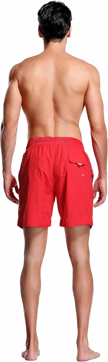 Adoretex Men's Guard Quick Dry Mesh Lining Pockets Swim Trunks Water Shorts Swimsuit