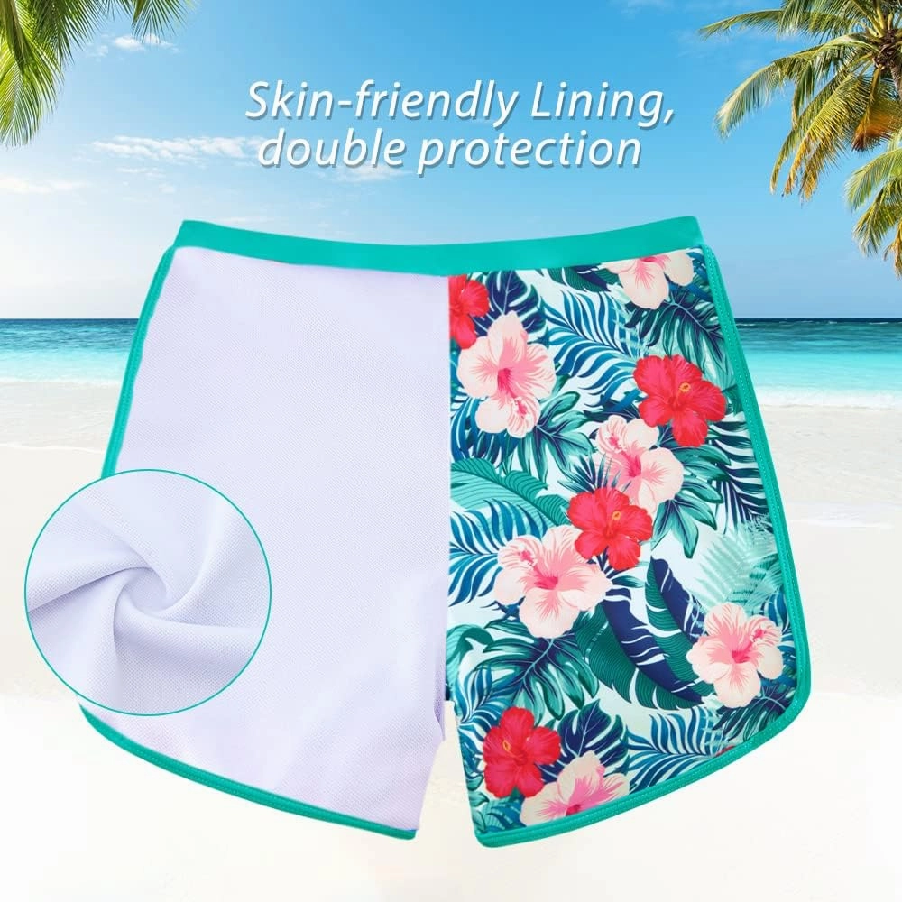 ADUKIDE Girls Rash Guard Swimsuit 2-Piece Bathing Suit UPF 50  Summer Beach Swimwear Size 7-14T