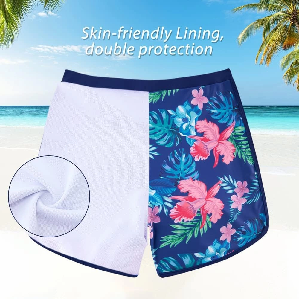 ADUKIDE Girls Rash Guard Swimsuit 2-Piece Bathing Suit UPF 50  Summer Beach Swimwear Size 7-14T