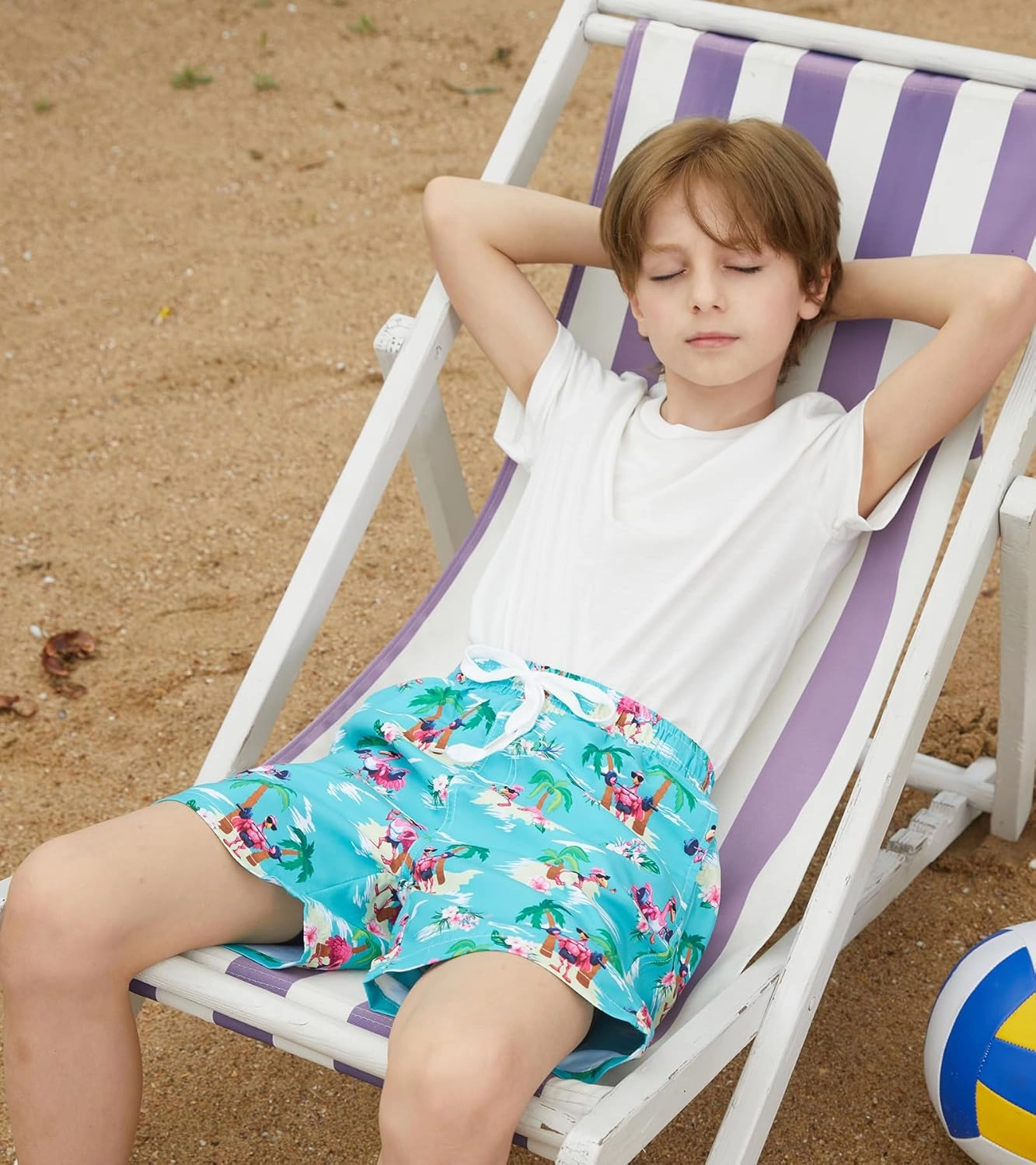 Ahegao Boys Swim Trunks with Compression Liner Big Kids Bathing Suit Quick Dry Board Shorts for 6-20 Years