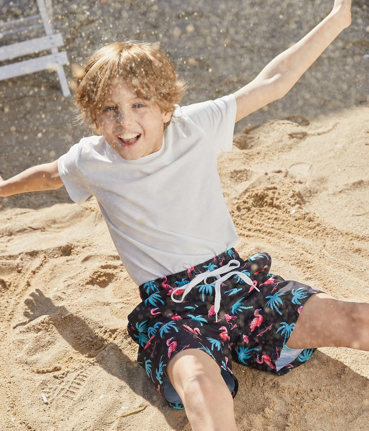 Ahegao Boys Swim Trunks with Compression Liner Big Kids Bathing Suit Quick Dry Board Shorts for 6-20 Years