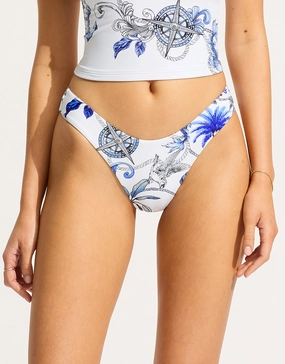 Ahoy Scoop High Cut Rio Bikini Pant - White