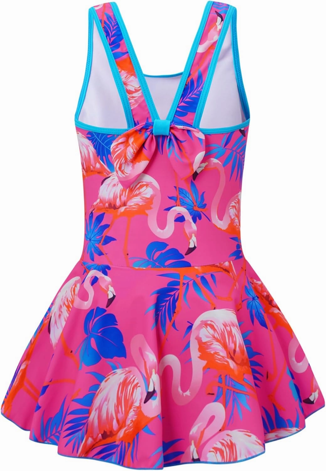 Akokvlar Girl One Piece Swimsuit with Skirt Bathing Suit Swimwear 3-16Y