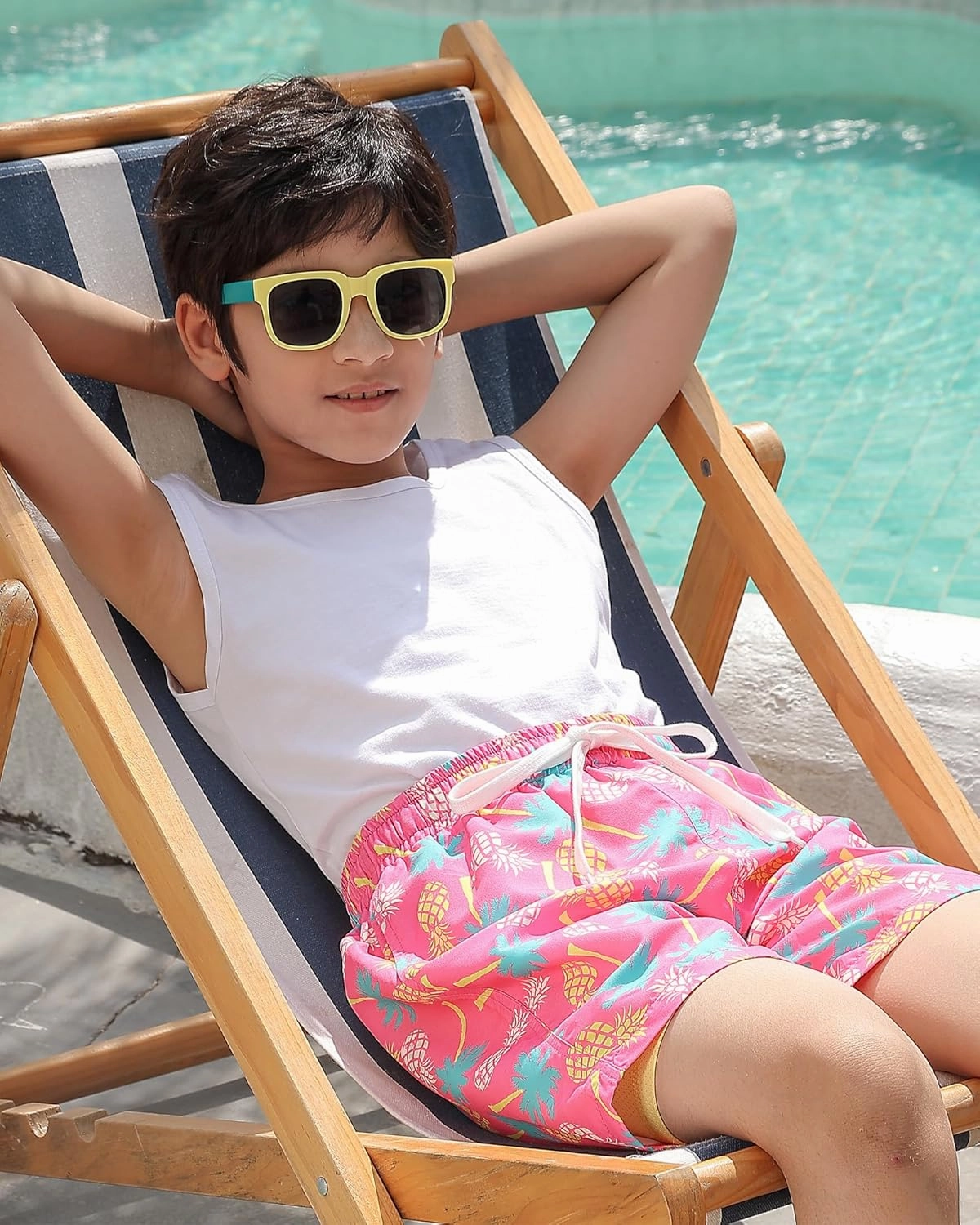 ALISISTER Boys Swim Trunks Compression Liner Swim Shorts Bathing Suit with Boxer Brief Quick Dry Swimwear 7-20T