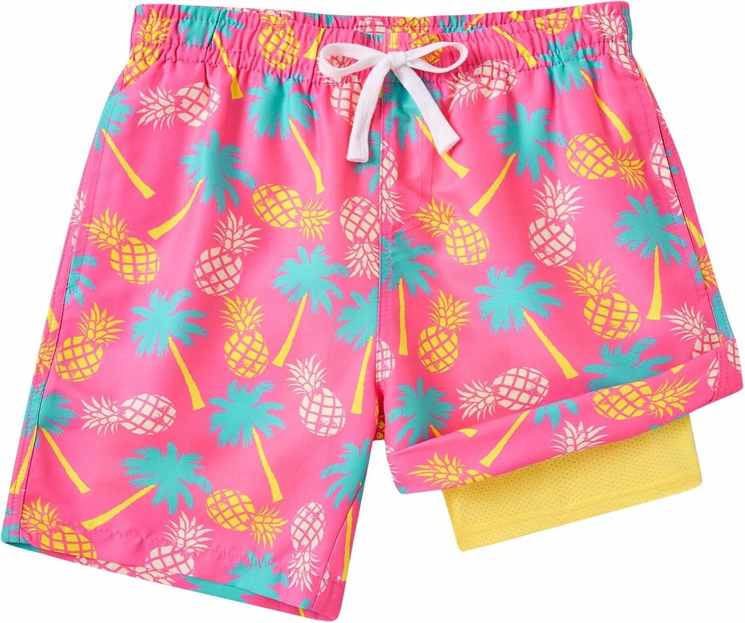 ALISISTER Boys Swim Trunks Compression Liner Swim Shorts Bathing Suit with Boxer Brief Quick Dry Swimwear 7-20T