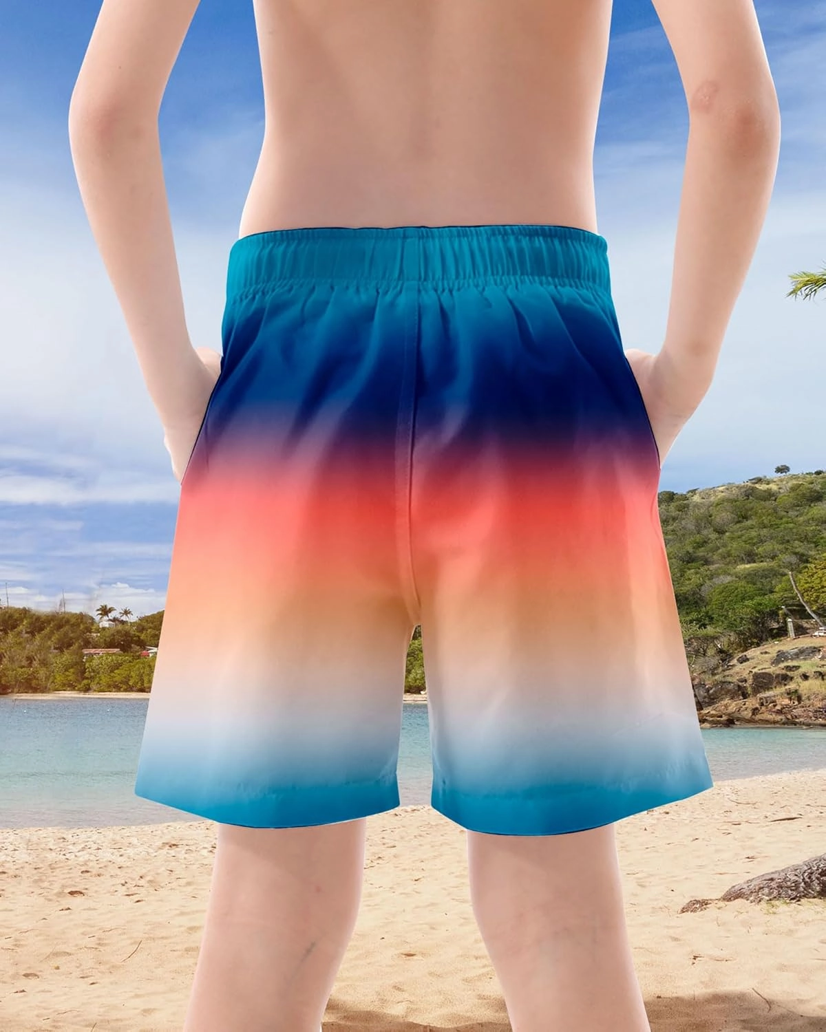 ALISISTER Boys Swim Trunks Compression Liner Swim Shorts Bathing Suit with Boxer Brief Quick Dry Swimwear 7-20T