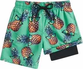 ALISISTER Boys Swim Trunks with Compression Liner with Pockets Bathing Suit 2-20 Years Old