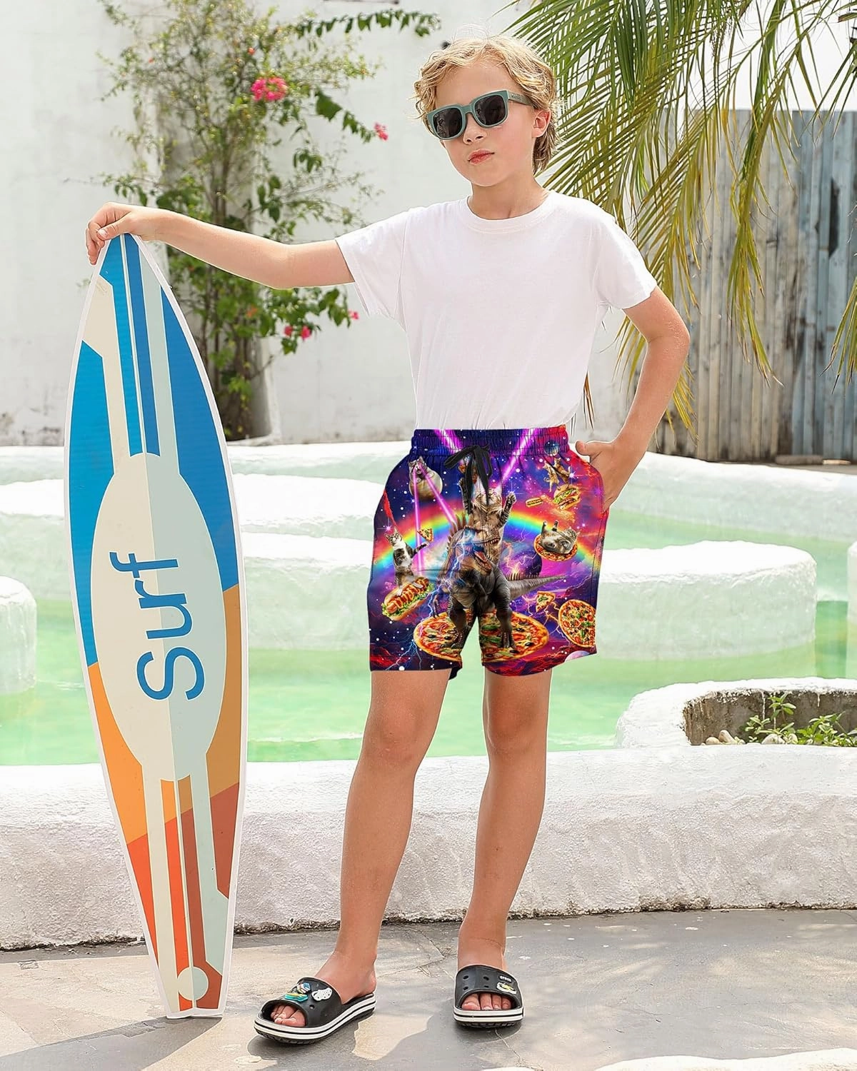 ALISISTER Boys Swim Trunks with Compression Liner with Pockets Bathing Suit 2-20 Years Old