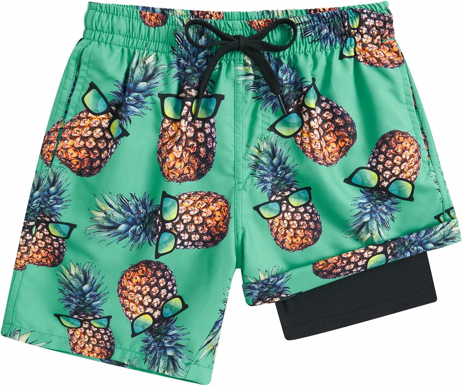 ALISISTER Boys Swim Trunks with Compression Liner with Pockets Bathing Suit 2-20 Years Old