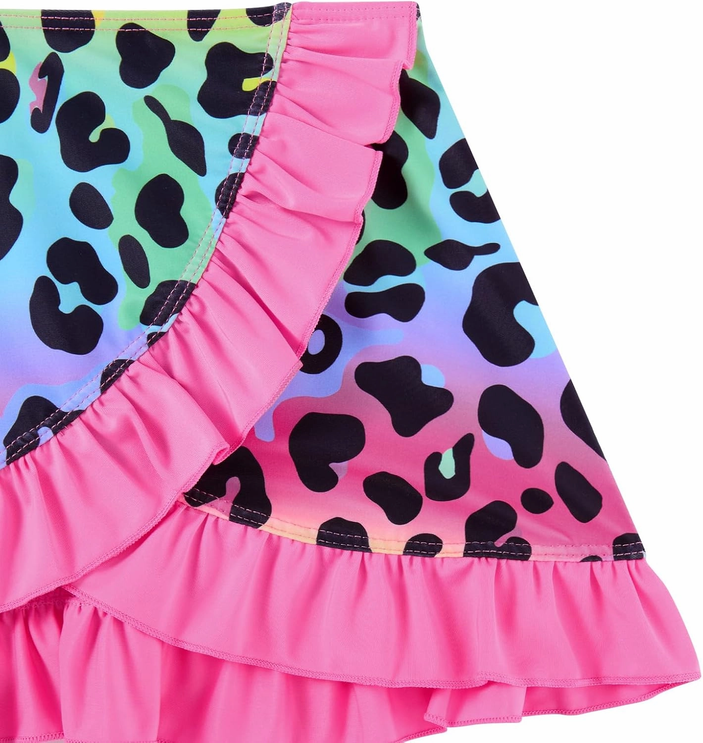 ALISISTER Girls Bathing Suits 3 Piece Swimsuit Summer Bikini Tankini Sets with Cover Up Skirt for 5-12 Years