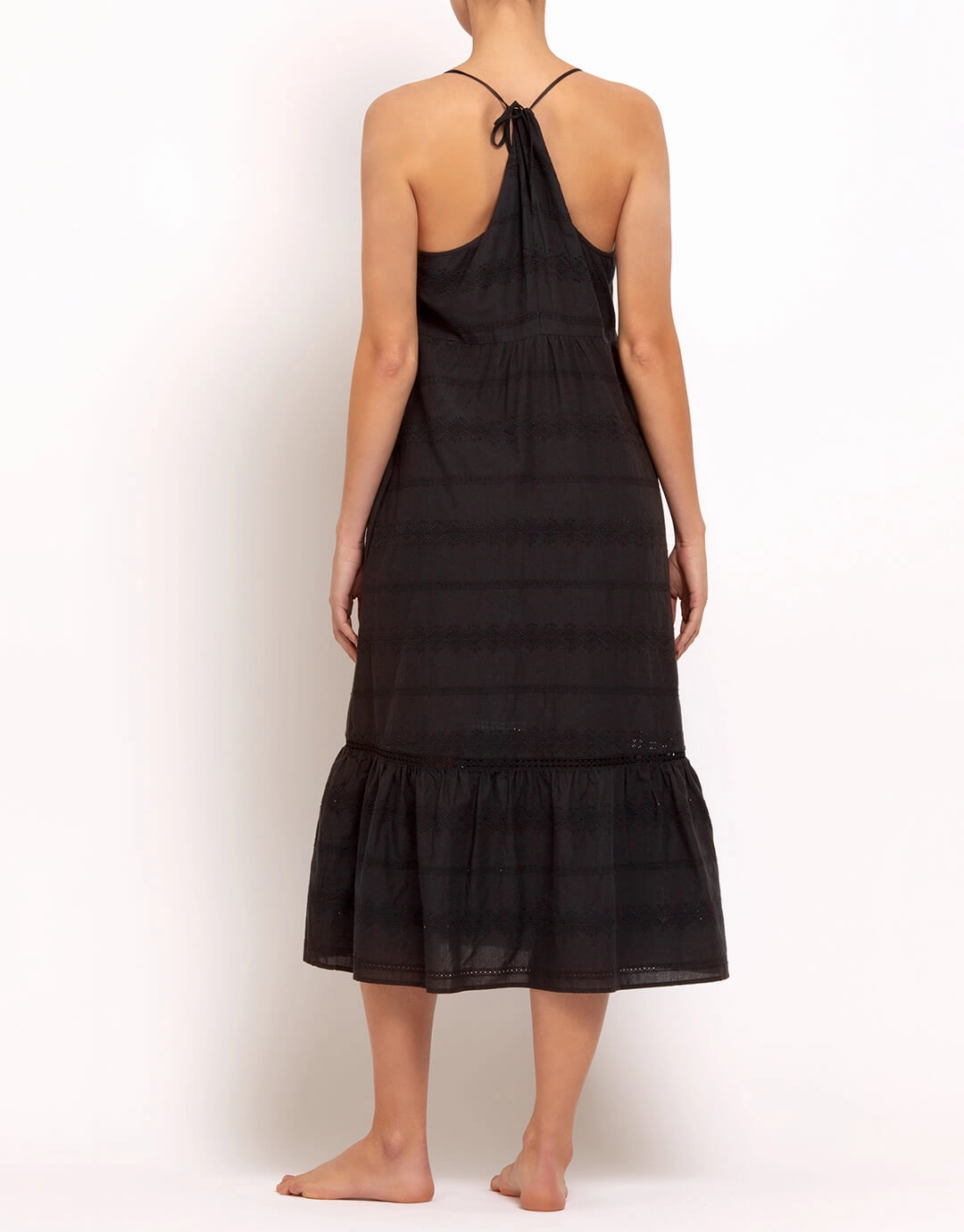 Amalfi Scoop Neck Dress - Black