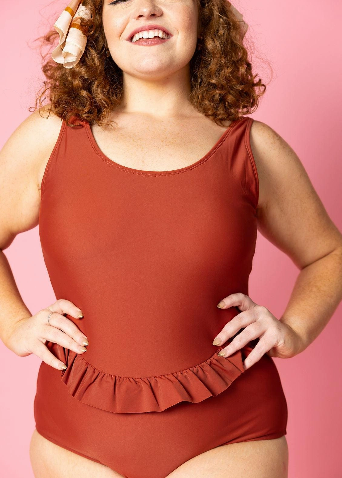 Amber Brown | Skirted One-Piece