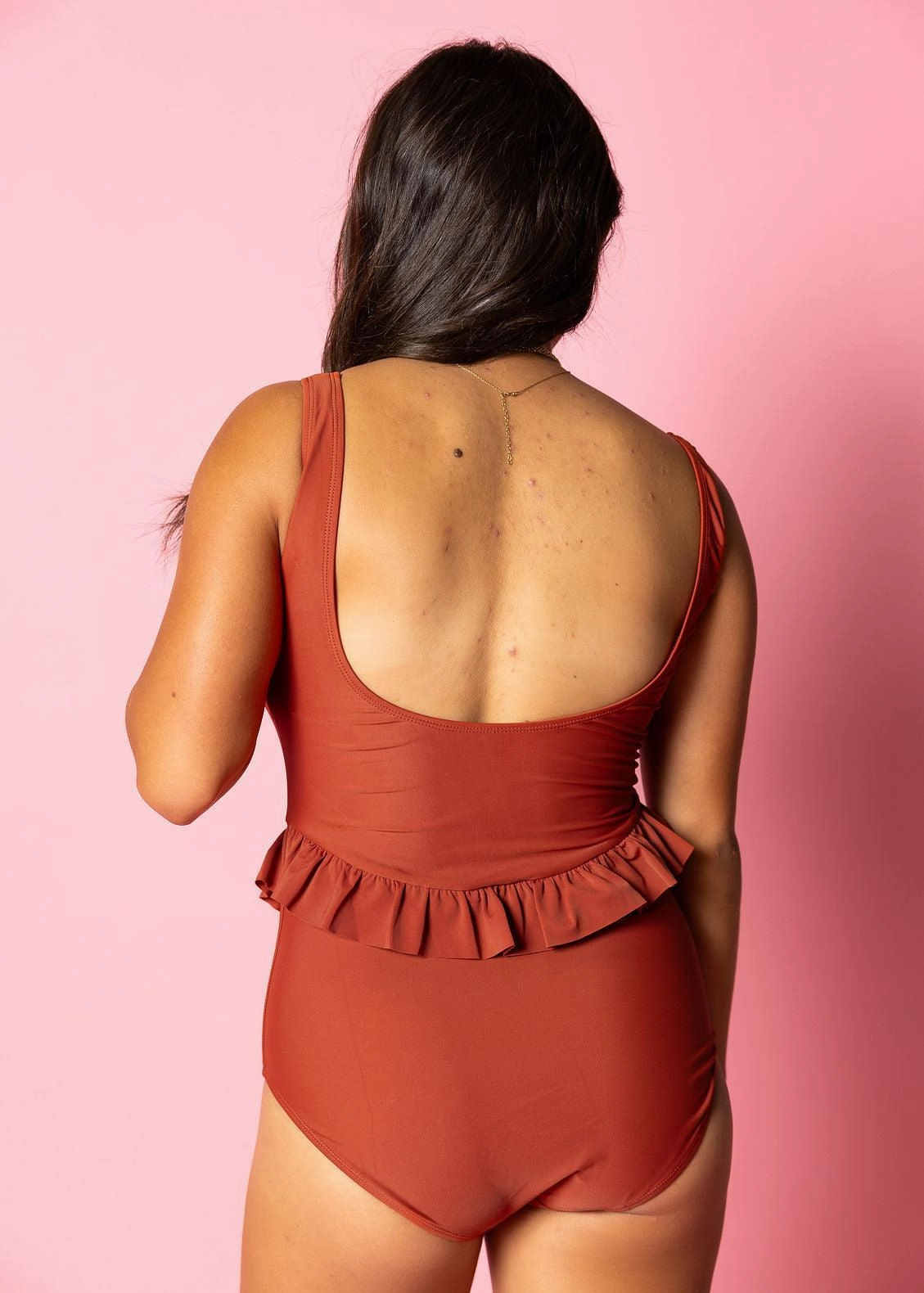 Amber Brown | Skirted One-Piece