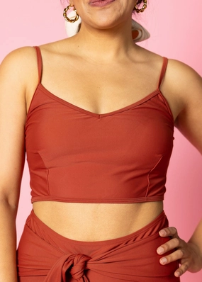 Amber Brown | V'D Crop Top