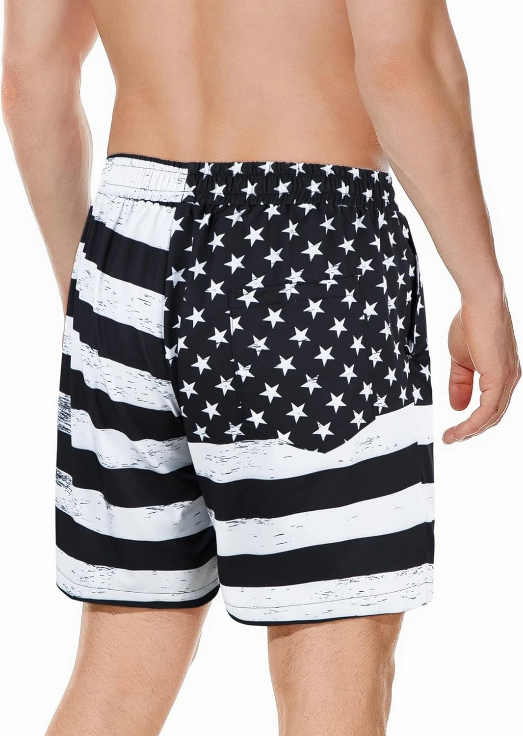 American Trends Mens Swim Trunks with Compression Liner Board Shorts for Men Quick Dry Swimsuits Bathing Suit Swimwear M-XXL