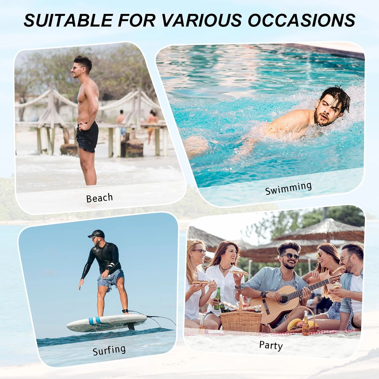 American Trends Mens Swim Trunks with Compression Liner Board Shorts for Men Quick Dry Swimsuits Bathing Suit Swimwear M-XXL