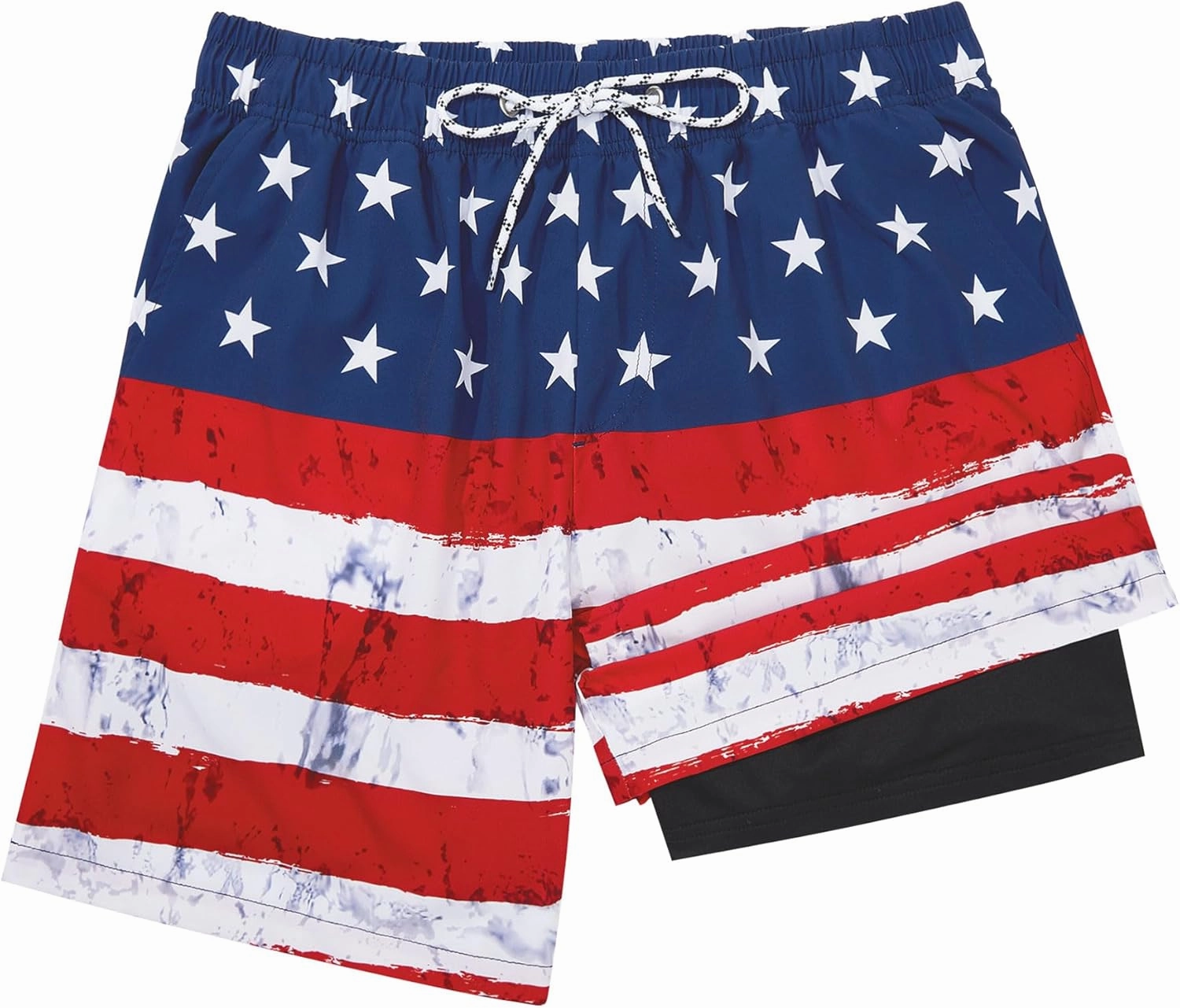American Trends Mens Swim Trunks with Compression Liner Board Shorts for Men Quick Dry Swimsuits Bathing Suit Swimwear M-XXL