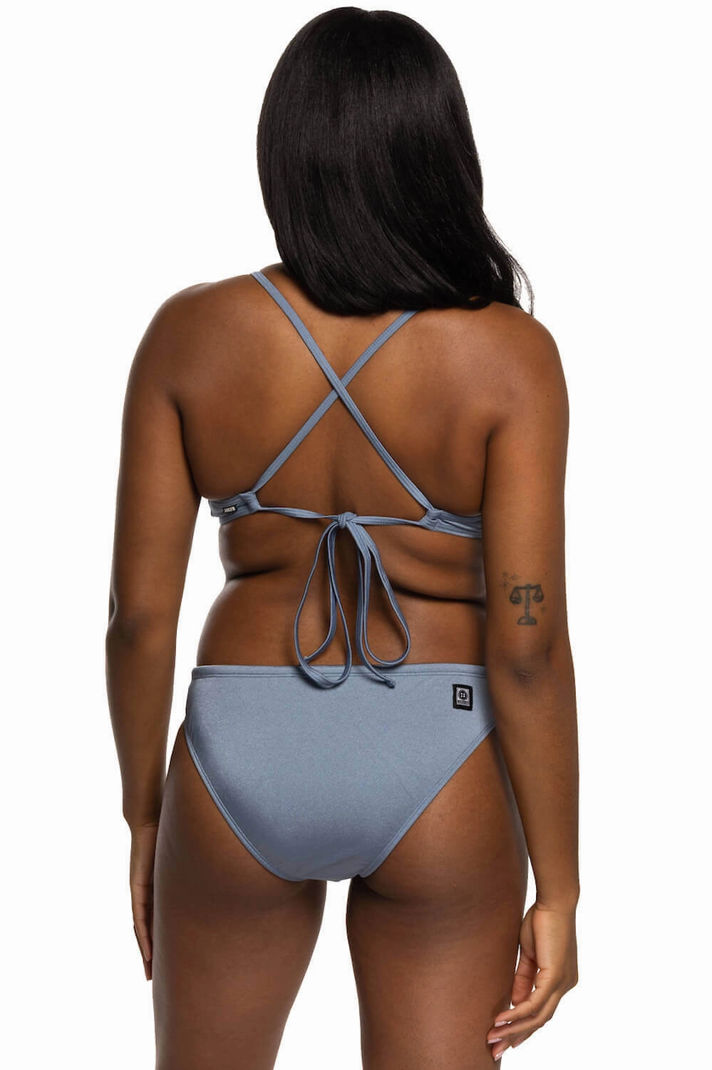 Andy Bikini Bottom - Silver Blue Shimmer