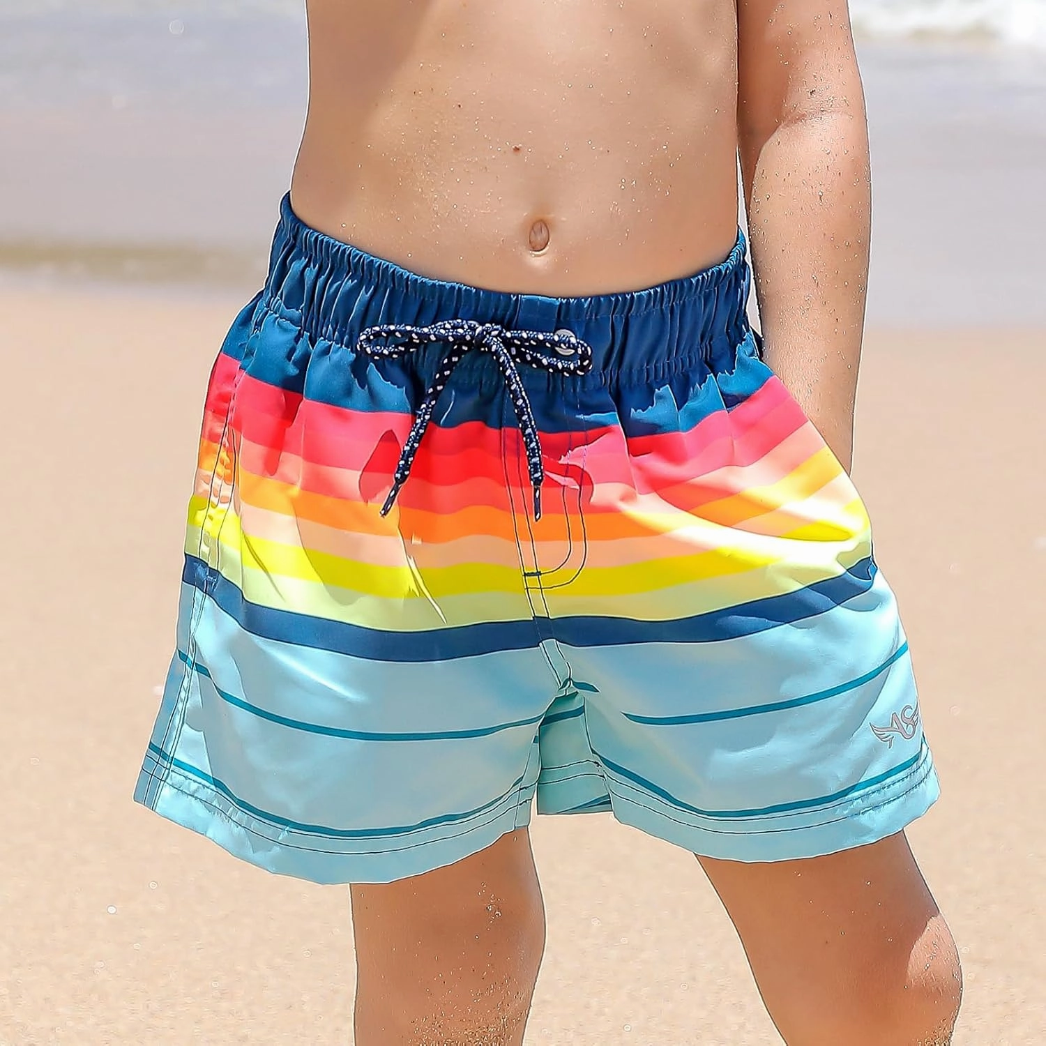 Angel season Boys Swim Trunks Toddler Kids Swimsuits for Boys Swimming Bathing Suits Quick Dry Kid Board Short Size 2-10