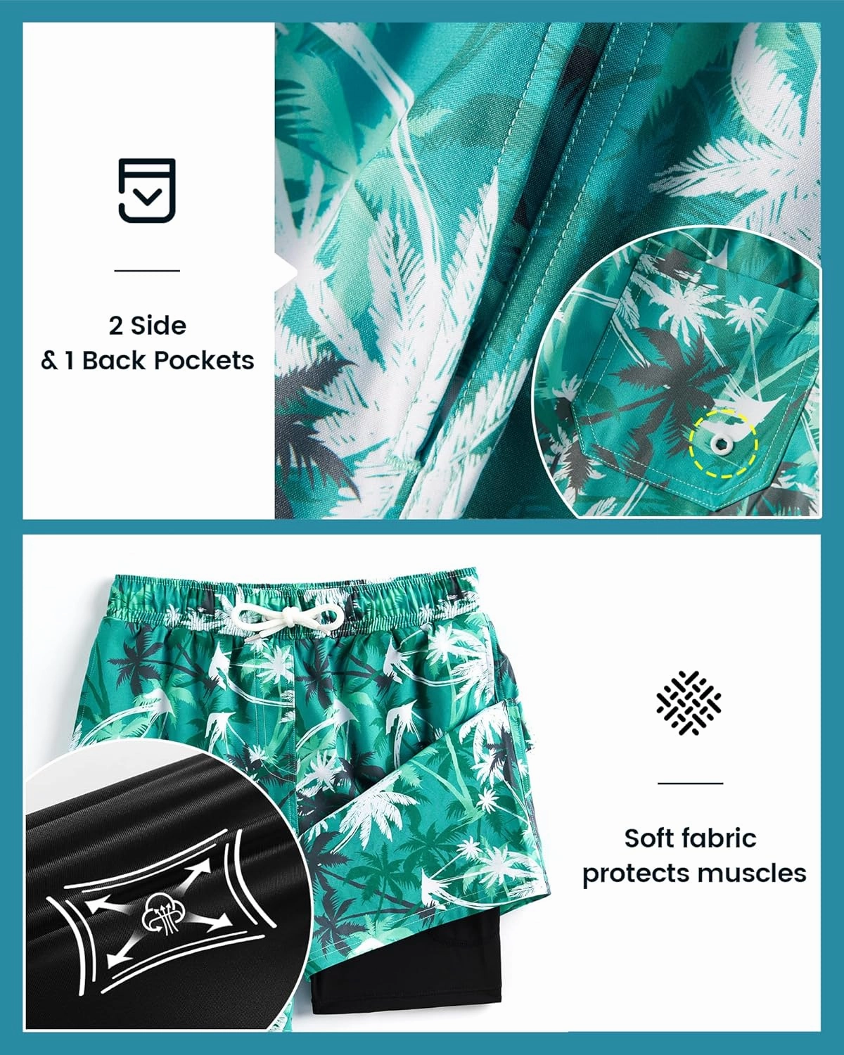 Angel season Boys Swim Trunks with Compression Liner Boxer Brief Teens Swimsuit Youth UPF 50  Board Short Size 7-14Years