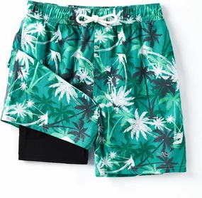 Angel season Boys Swim Trunks with Compression Liner Boxer Brief Teens Swimsuit Youth UPF 50  Board Short Size 7-14Years