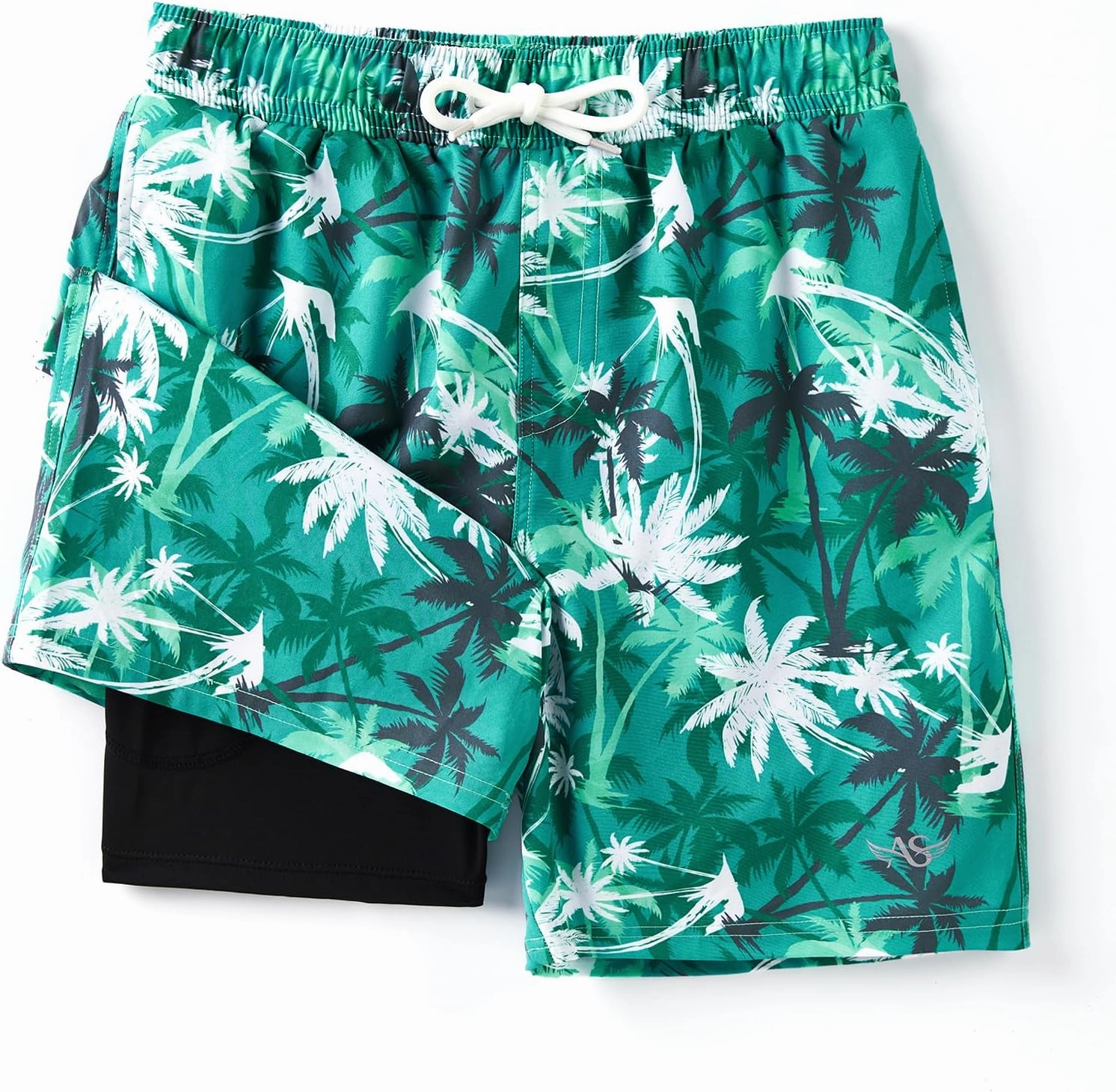Angel season Boys Swim Trunks with Compression Liner Boxer Brief Teens Swimsuit Youth UPF 50  Board Short Size 7-14Years