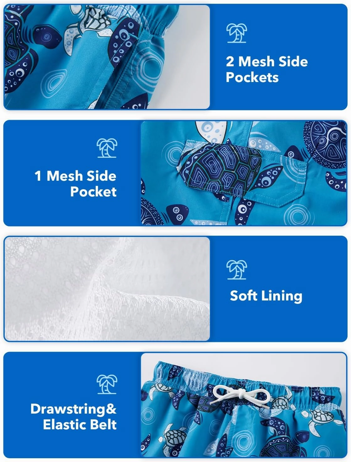 Angel season Boys Swim Trunks with UPF 50  Kids Board Shorts Quick Dry Youth Swimsuit Teen Boy Swimwear Sizes 7-14 Years