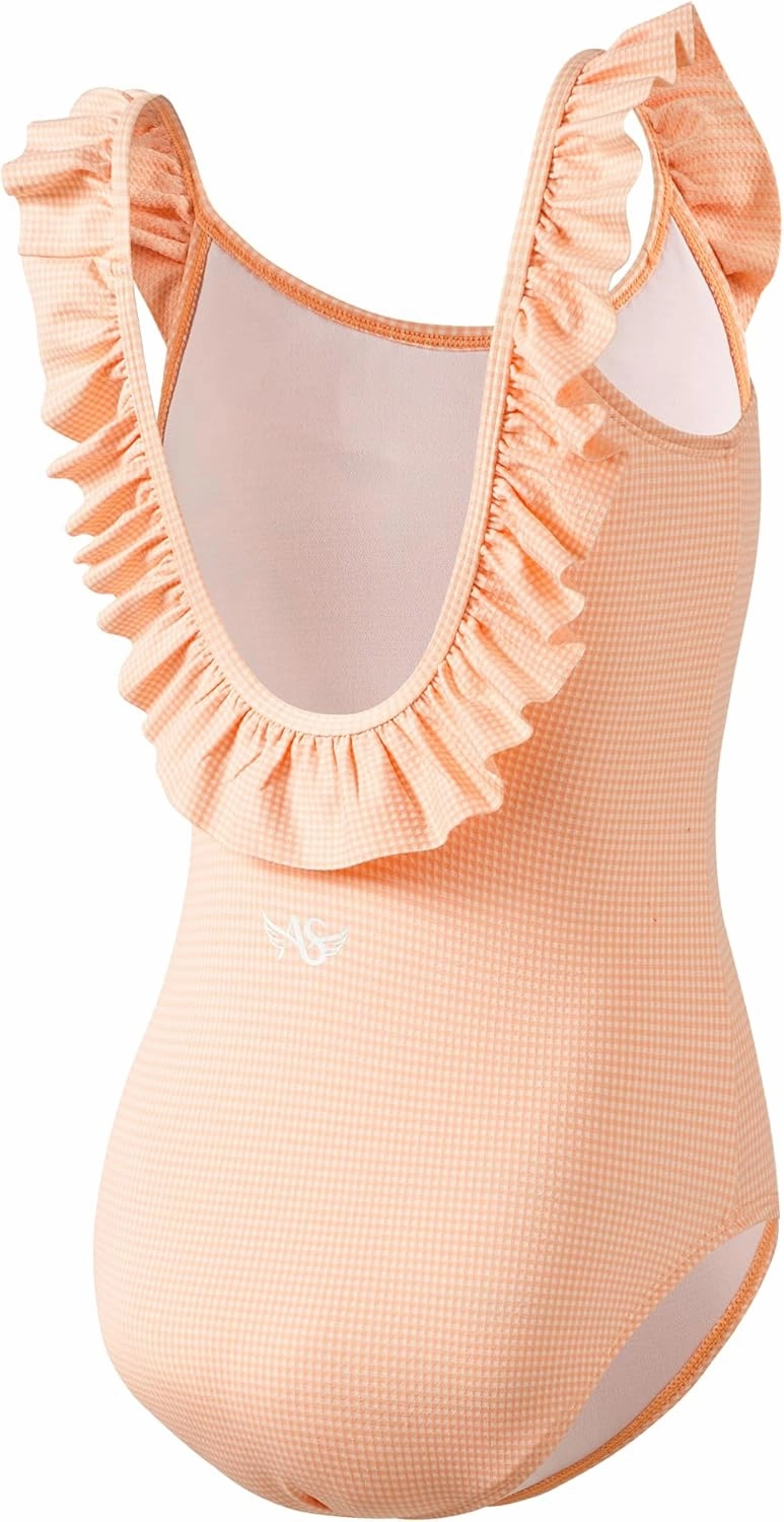 Angel season Girls One Piece Swimsuits Teens Bathing Suit Straps Kids Cute Swimwear with UPF 50  Daisy Halter Size 7-14