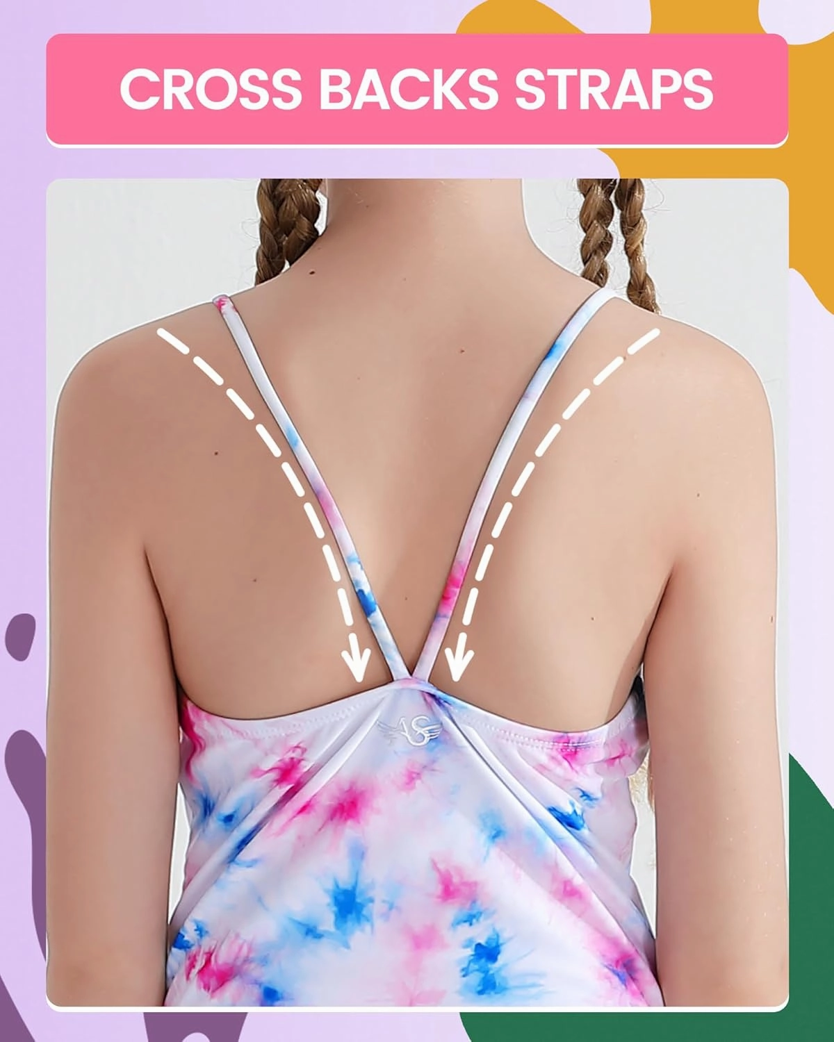 Angel season Girls One Piece Swimsuits Teens Bathing Suit Straps Kids Cute Swimwear with UPF 50  Daisy Halter Size 7-14