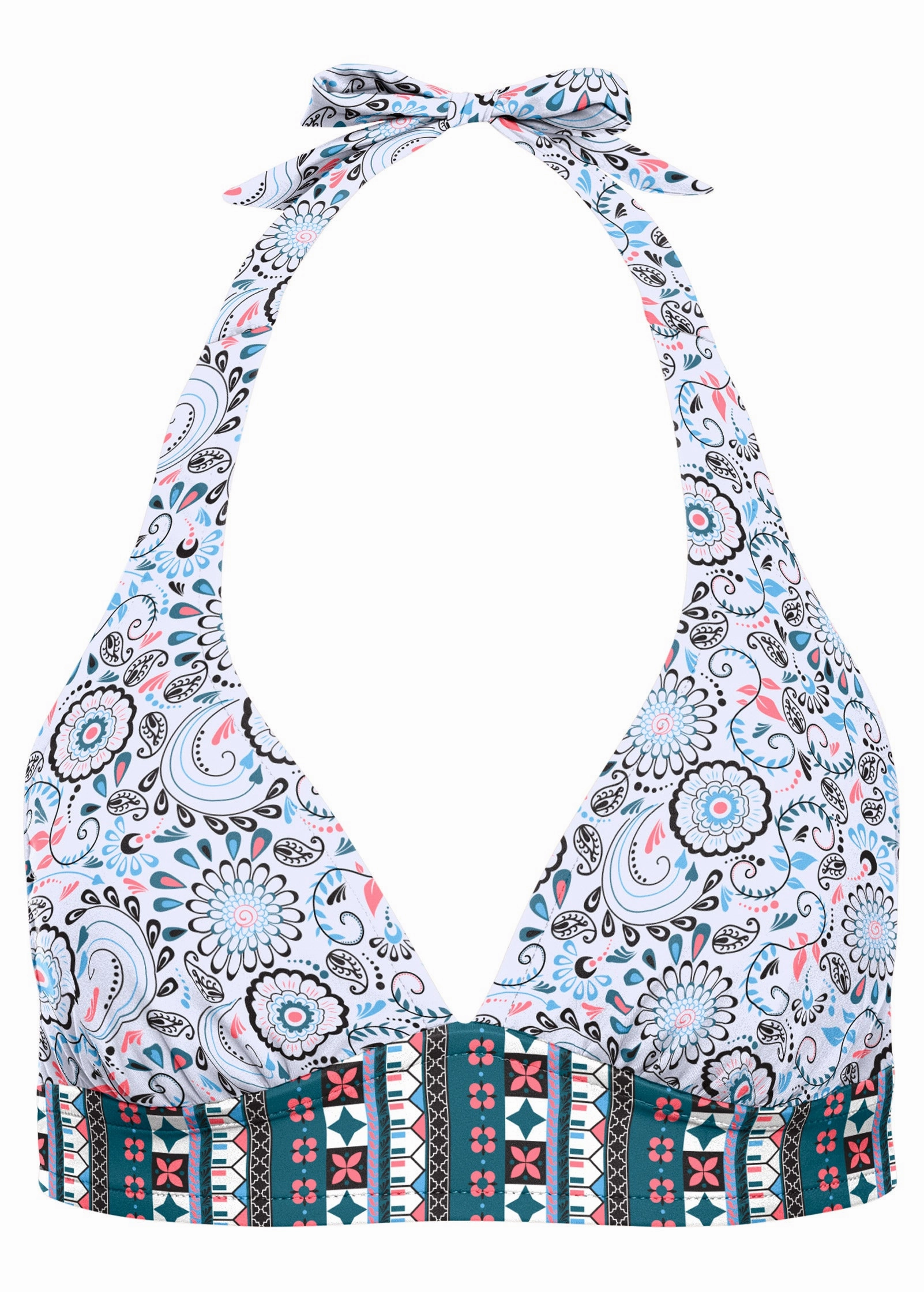 Anguilla Halter Top - Lotus Flowers