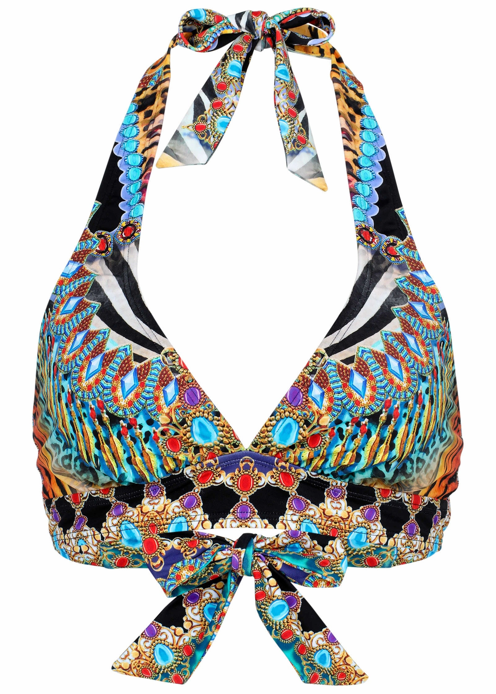 Anguilla Halter Top - Mirrored Jungle
