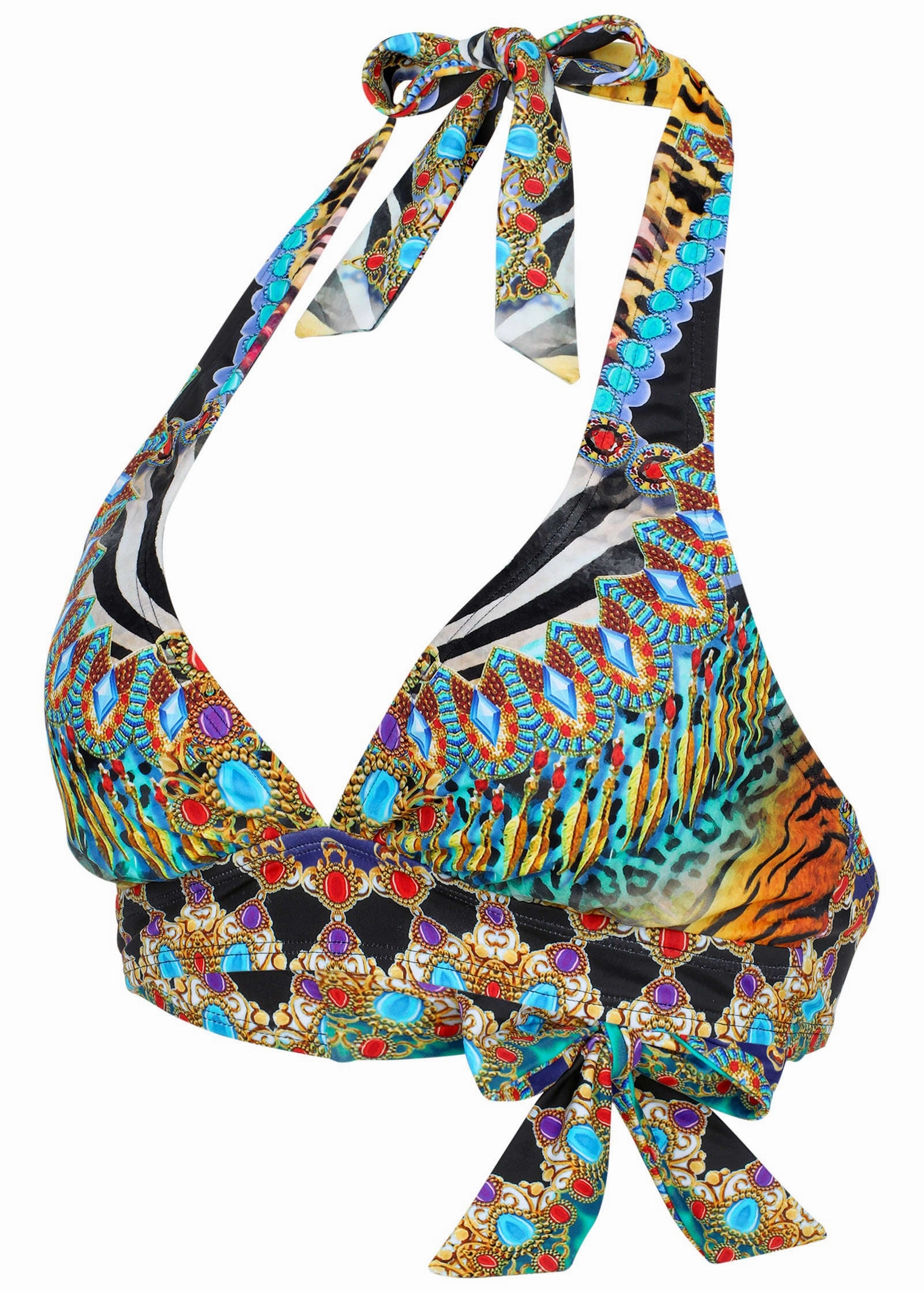 Anguilla Halter Top - Mirrored Jungle
