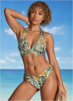 Anguilla Halter Top - Textured Diamond