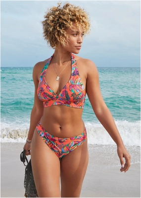 Anguilla Halter Top - Tropical Sunset All-Over