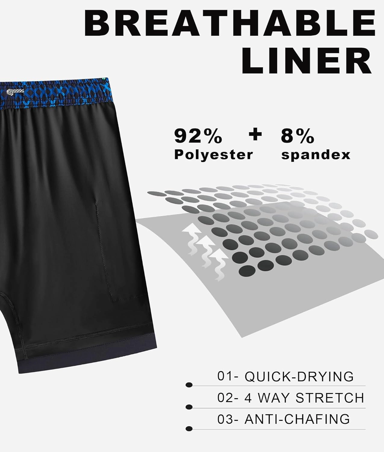 APTRO Men's Swim Trunks 2 in 1 Bathing Suit 5 Inch Beach Swimwear with Compression Liner