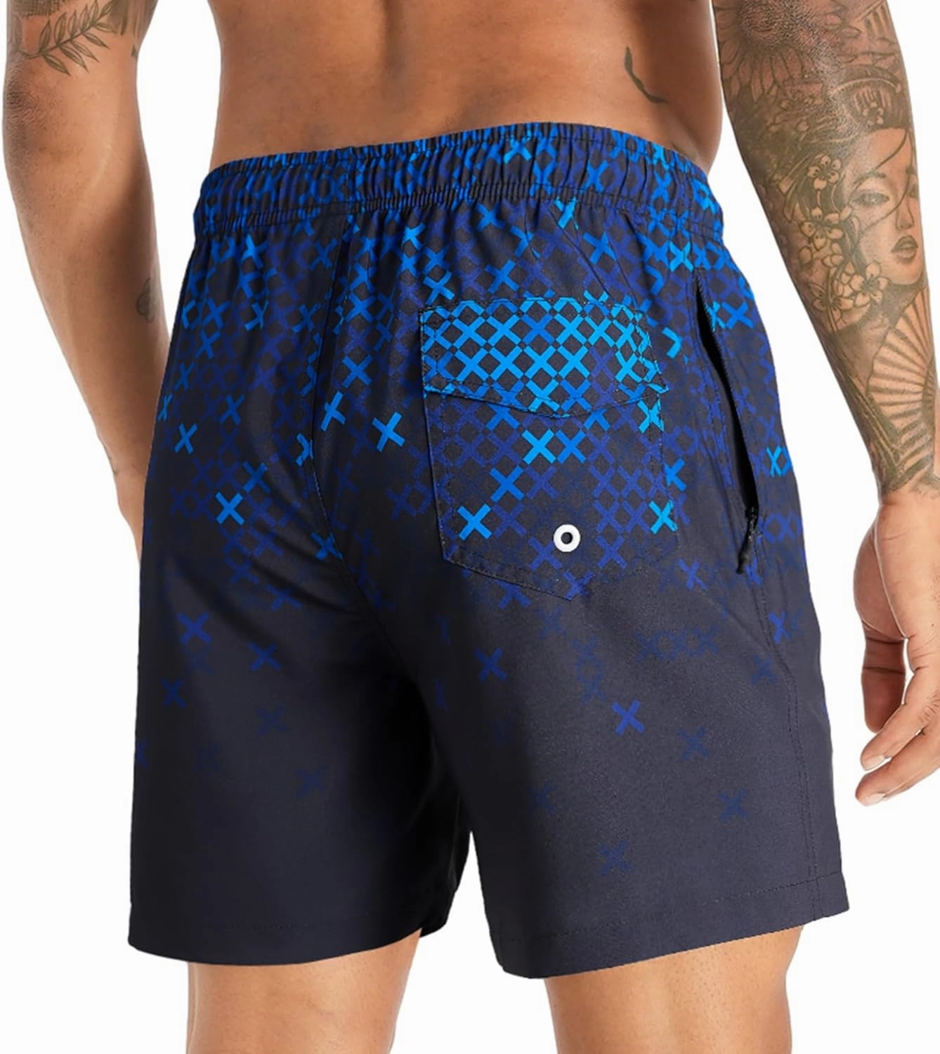 APTRO Men's Swim Trunks 2 in 1 Bathing Suit 5 Inch Beach Swimwear with Compression Liner