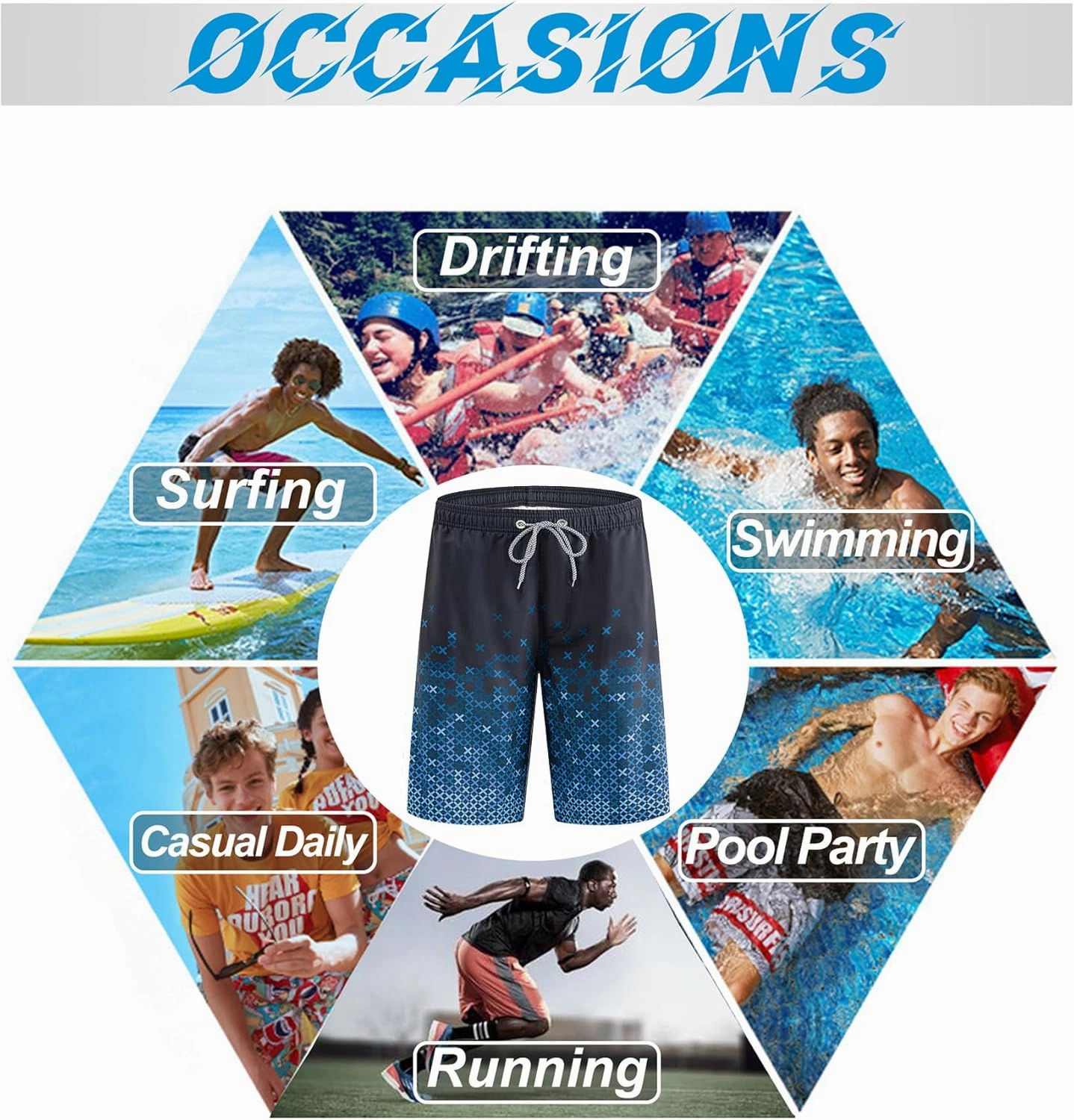 APTRO Men's Swim Trunks 9" Quick Dry Swimsuits Beach Bathing Suits Swim Shorts Mesh Liner
