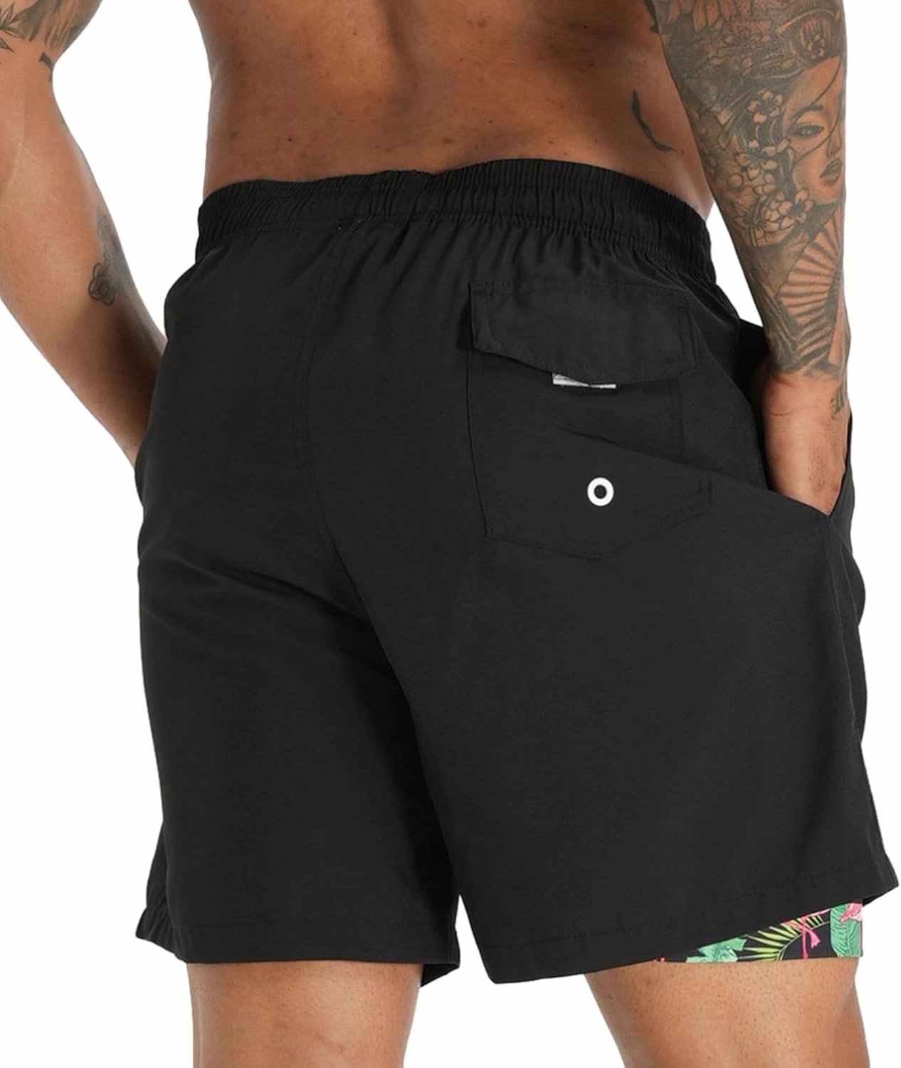APTRO Men's Swim Trunks with Compression Liner 5 Inch Bathing Suit Beach Swimsuits