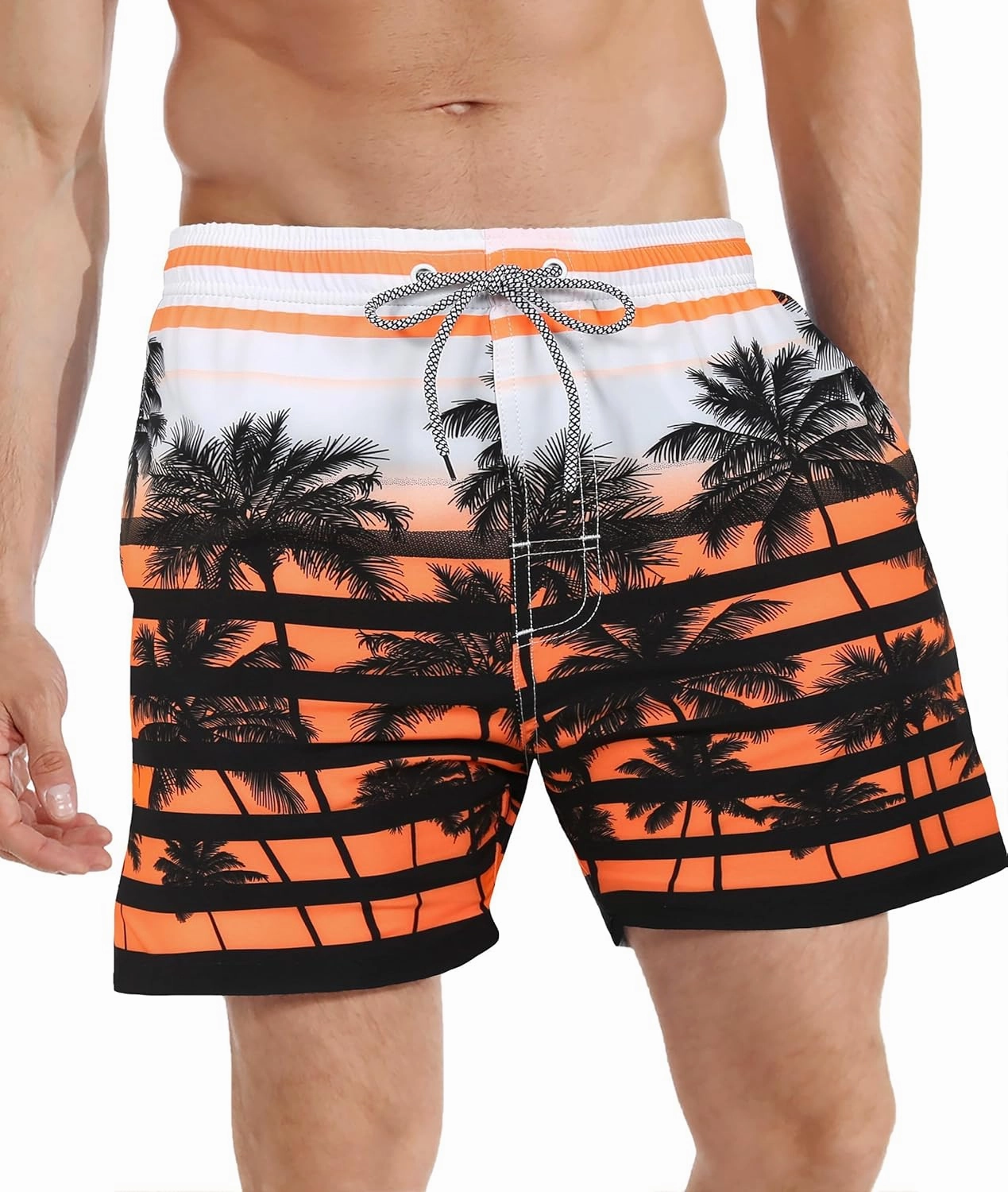 APTRO Men's Swim Trunks with Compression Liner 5 Inch Bathing Suit Beach Swimsuits