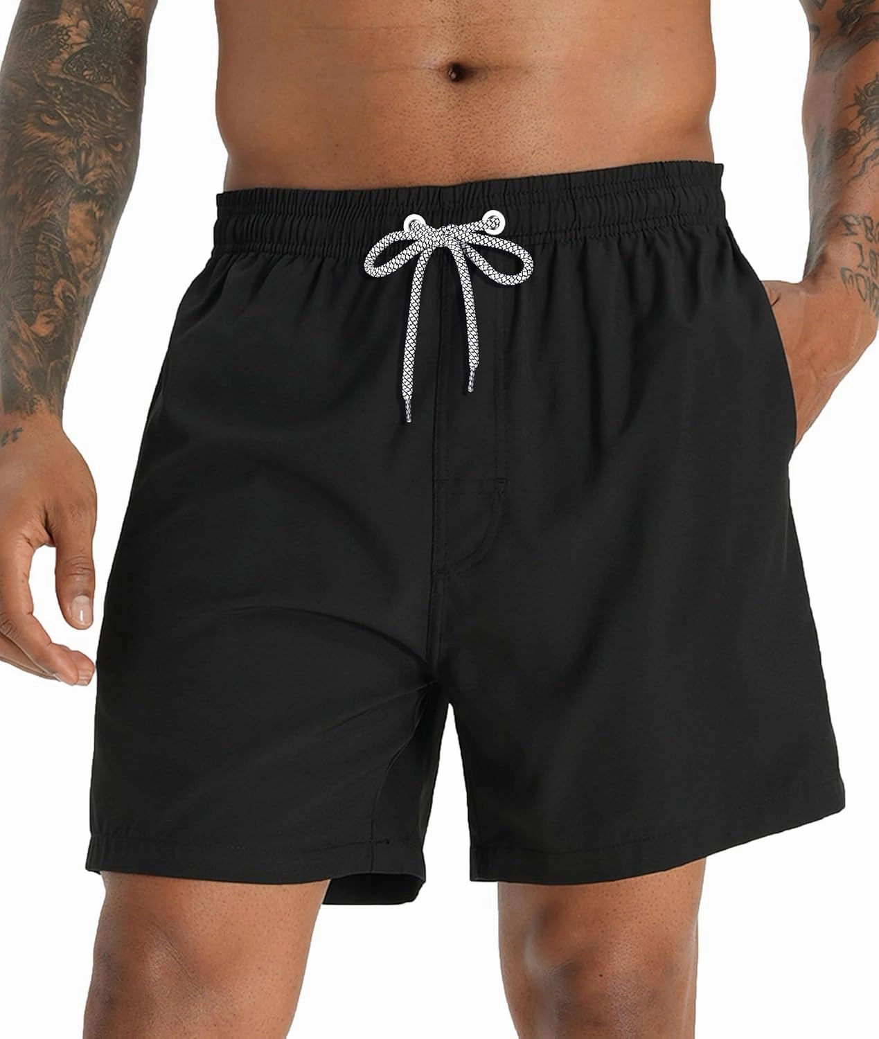APTRO Men's Swim Trunks with Compression Liner 5 Inch Bathing Suit Beach Swimsuits