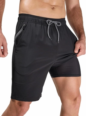 Arcweg Men's Swim Trunks 9" Swim Shorts with Compression Liner and Zipper Pockets Quick Dry Bathing Suit